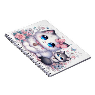 Cuaderno Sobrecarga de gentileza gatita: gato y perro de oj