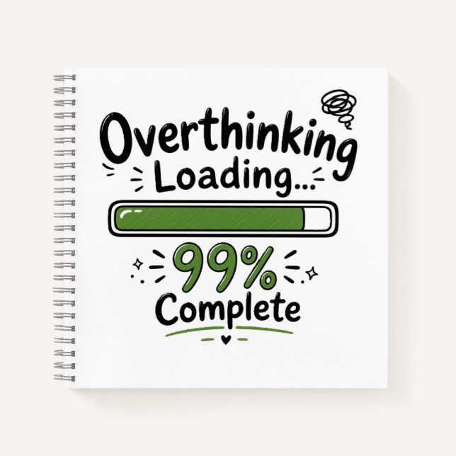 Cuaderno Sobrecargando Pensamientos 99% Completado Chiste D (Anverso)