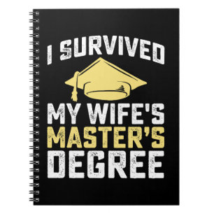 Cuaderno Sobreviví a la graduación de maestría de mi esposa