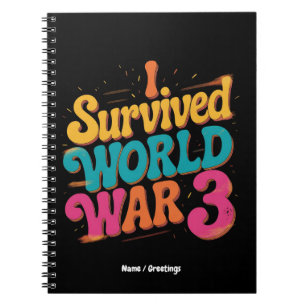 Cuaderno Sobreviví a la Tercera Guerra Mundial Diseño Diver