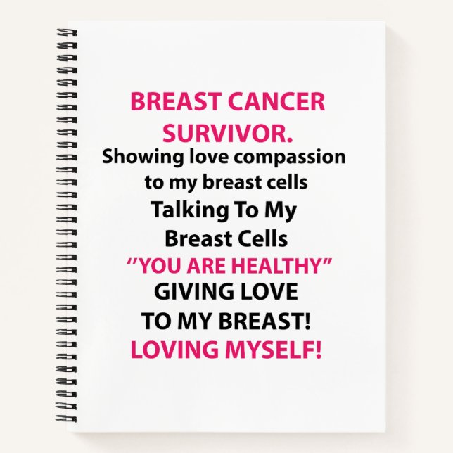 Cuaderno Sobreviviente de cáncer de mama (Anverso)