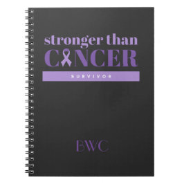 Cuaderno Sobreviviente de cáncer morado
