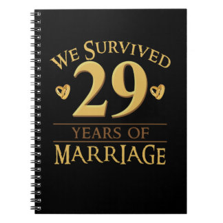 Cuaderno Sobrevivimos A 29 Años De Pareja Matrimonial 29 Añ