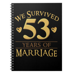 Cuaderno Sobrevivimos A 53 Años De Matrimonio Pareja 53 Año