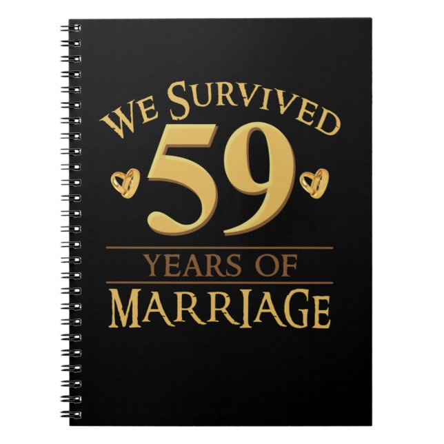Cuaderno Sobrevivimos A 59 Años De Pareja Matrimonial 59 Añ (Frente)