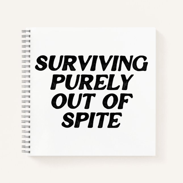 Cuaderno Sobrevivir Simplemente Fuera De Espiga (Anverso)