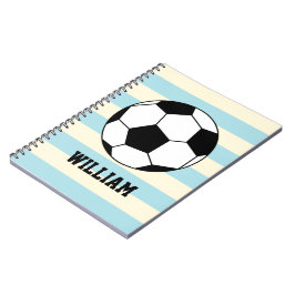 Cuaderno Soccer Football Sports Player Custom Name