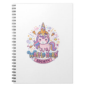 Cuaderno Sociedad de Cuerno de Waffle de Unicornio Ropa Lis