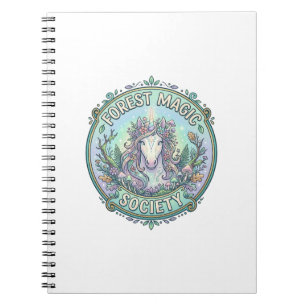 Cuaderno Sociedad de Magia del Bosque de Unicornios Diseño 