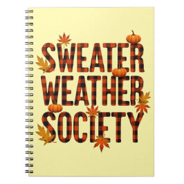 Cuaderno Sociedad del Clima de Suéter Diseño Acogedor de la