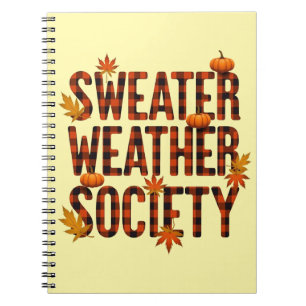 Cuaderno Sociedad del Clima de Suéter Diseño Acogedor de la