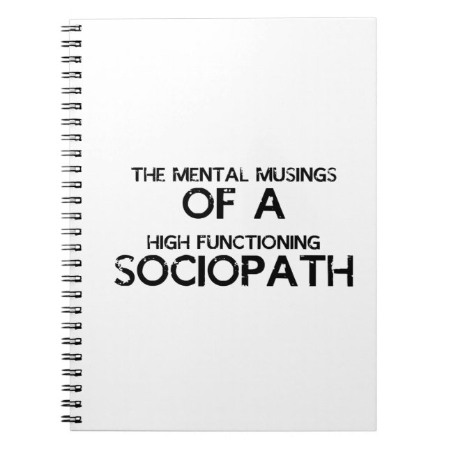 Cuaderno Sociopath mental de las reflexiones (Frente)