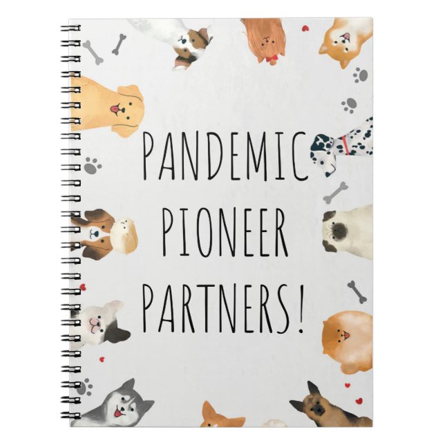 Cuaderno Socios Pioneros Cutan Regalo De Perros Para Pioner (Frente)