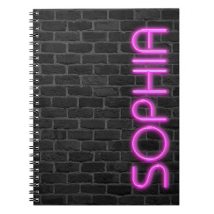 Cuaderno SOFÍA En Luces De Neón PINK
