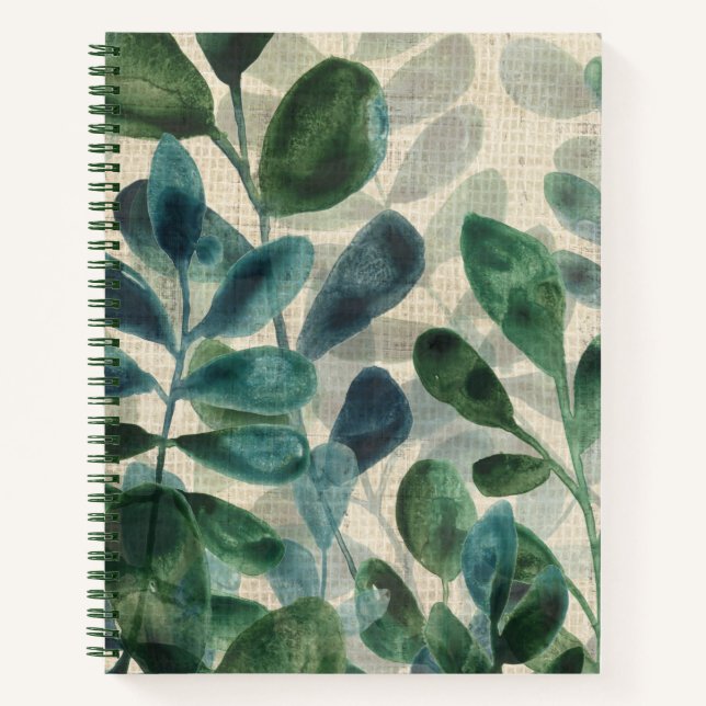 Cuaderno Sofisticación Verdant - Hojas Tropicales (Anverso)