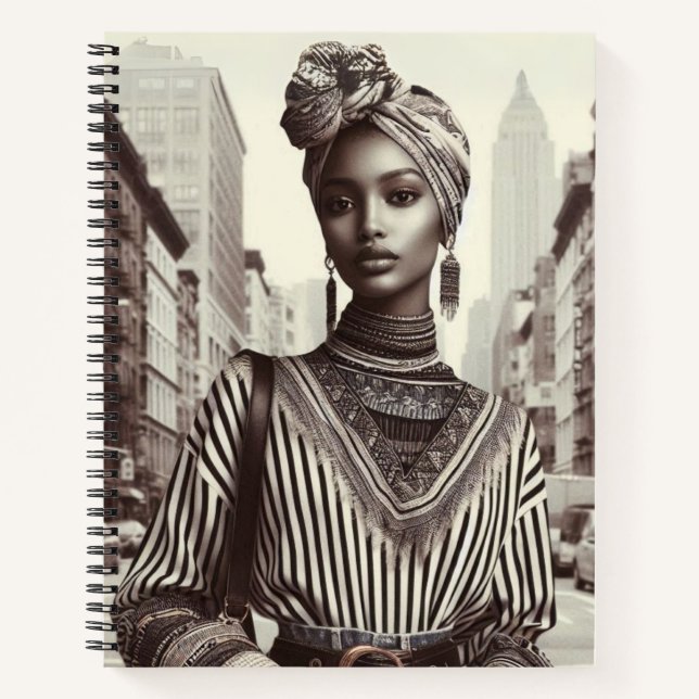 Cuaderno Sofisticada dama del Renacimiento de Harlem (Anverso)