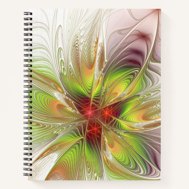 Cuaderno Soft and tenderness fractal fantasy flowers (Anverso)