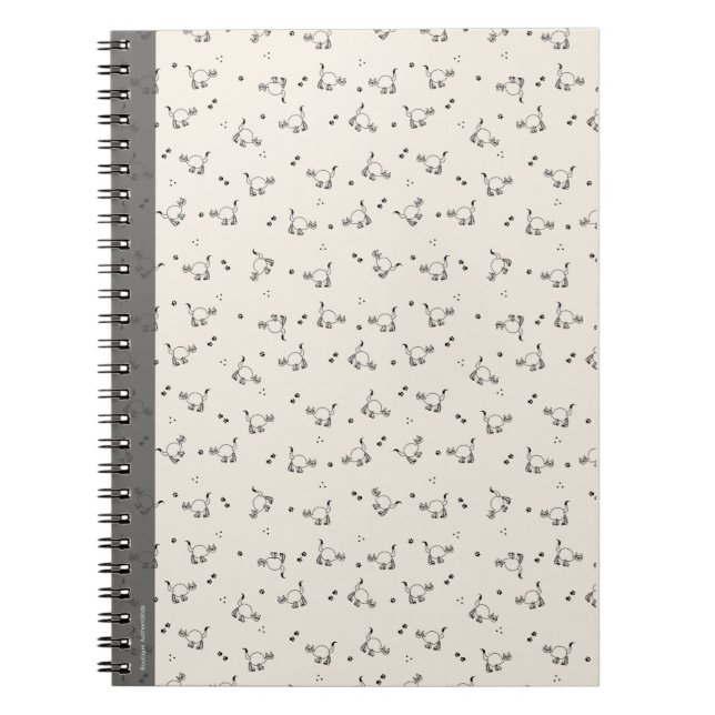 Cuaderno Soft Beige Minimalist Cat Line Art Notebook (Frente)
