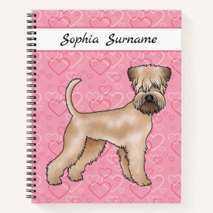 Cuaderno Soft-Coated Wheaten Terrier Corazones Rosas Y Text