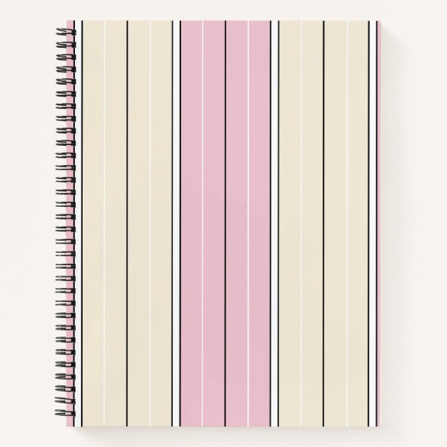 Cuaderno Soft Color Vertical Stripe Pattern Design (Anverso)