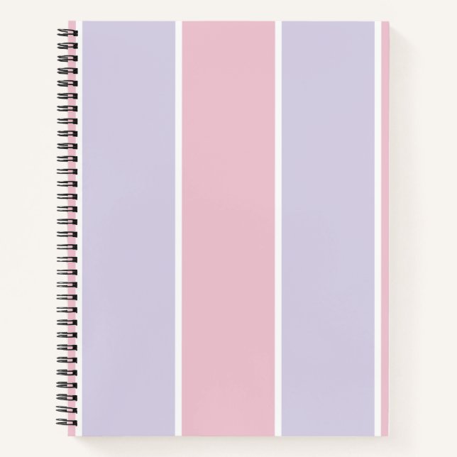 Cuaderno Soft Color Vertical Stripe Pattern Design (Anverso)