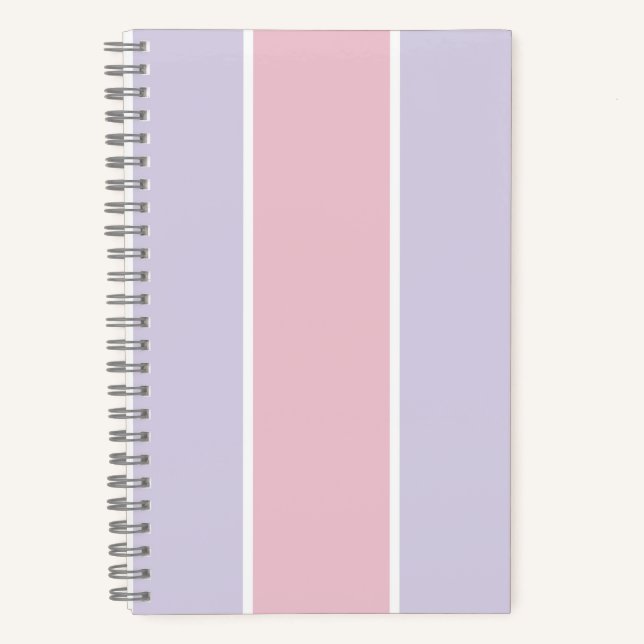 Cuaderno Soft Color Vertical Stripe Pattern Design (Anverso)