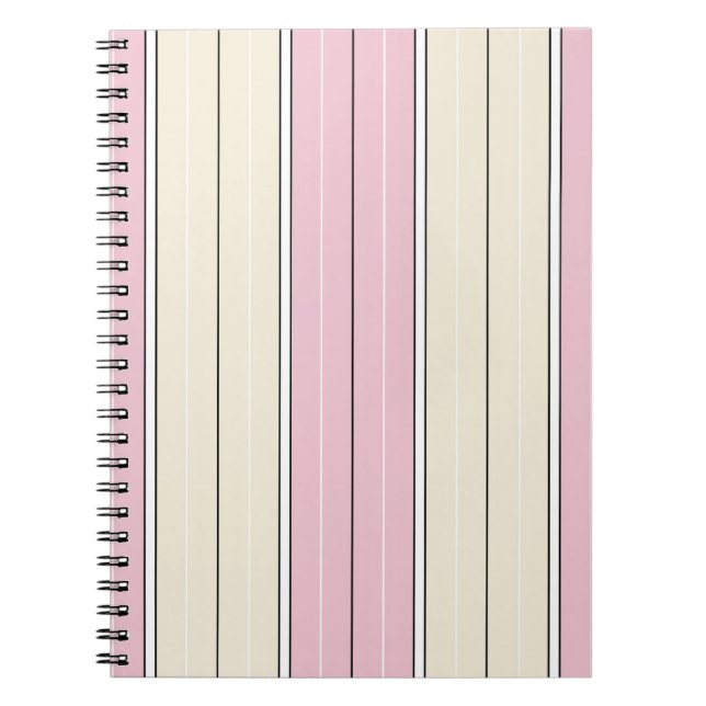 Cuaderno Soft Color Vertical Stripe Pattern Design (Frente)