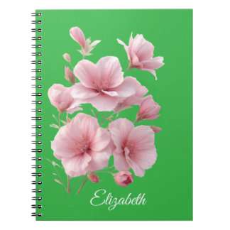 Cuaderno Soft Elegant Pink Floral Personalized