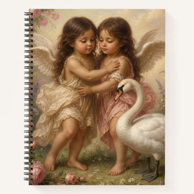 Cuaderno soft feminine angel cherub notebook  (Anverso)
