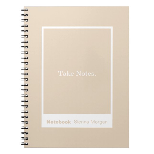 Cuaderno Soft Khaki/Beige Block Quote Classic (Frente)