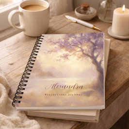 Cuaderno Soft Lavender Nature Aesthetic Reflections Journal
