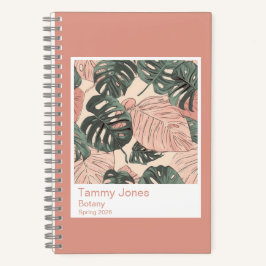 Cuaderno Soft Monstera Terracotta Pattern Swatch Small
