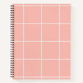 Cuaderno Soft Neutral Grid Pattern Minimal Check Design