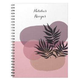 Cuaderno Soft Pastel Pink Abstract Tropical Notebook