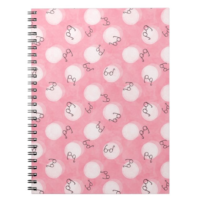 Cuaderno Soft Pink Cute Pattern – Minimal Aesthetic Polka (Frente)