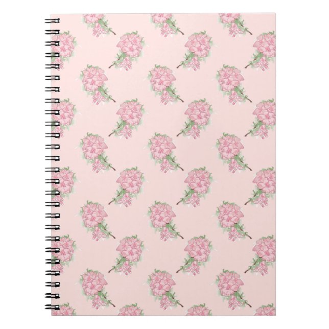 Cuaderno Soft Pink Floral Pattern | Romantic Flower (Frente)