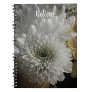 Cuaderno Soft White Floral Photo Spiral Notebook