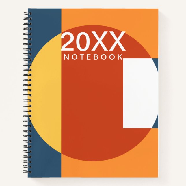 Cuaderno Sol abstracto retro (Anverso)