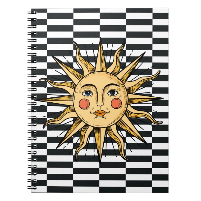 Cuaderno Sol amarillo con cara (Frente)