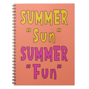 Cuaderno Sol de verano Diversión de verano