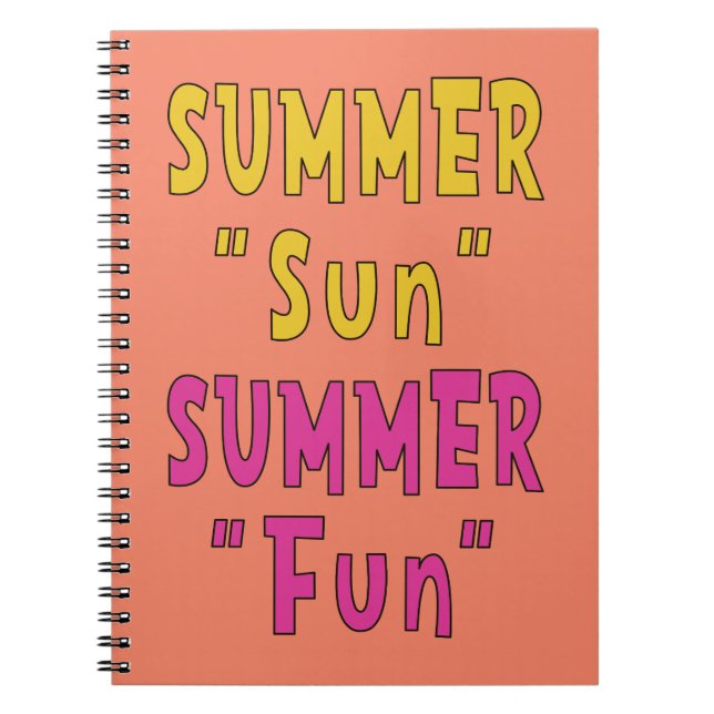 Cuaderno Sol de verano Diversión de verano (Frente)