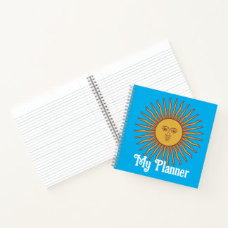 Cuaderno Sol deslumbrante personalizado