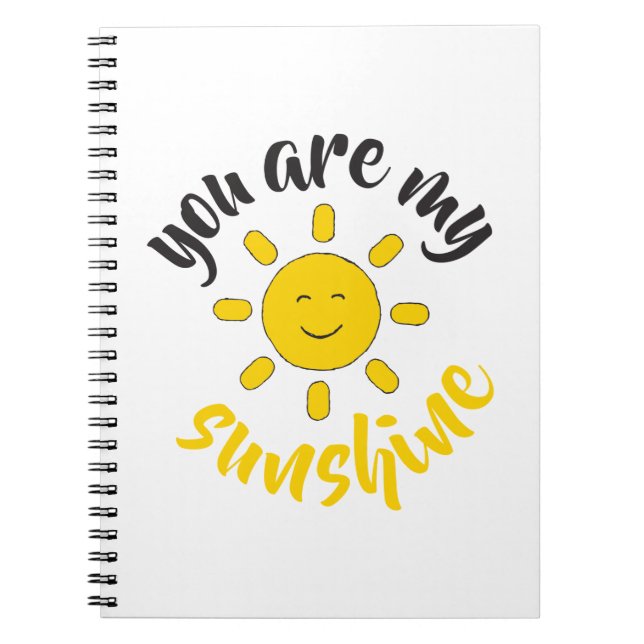 Cuaderno Sol rojo de mano amarilla Hola Sunshine imagen Sun (Frente)
