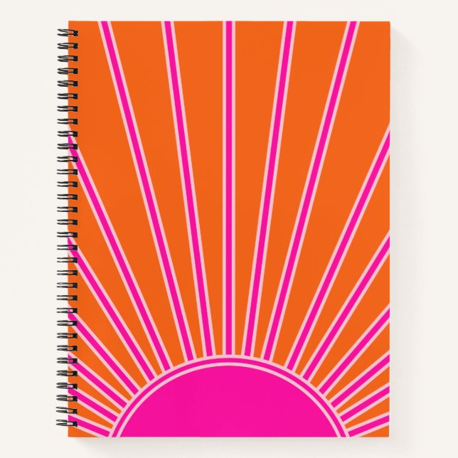 Cuaderno Sol Sunrise Naranja Y Sol Pink Preppy (Anverso)