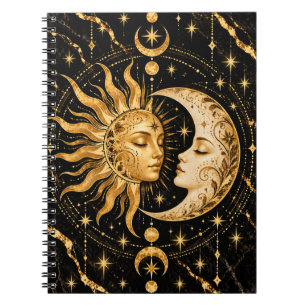 Cuaderno Sol y Luna Celestiales de Oro