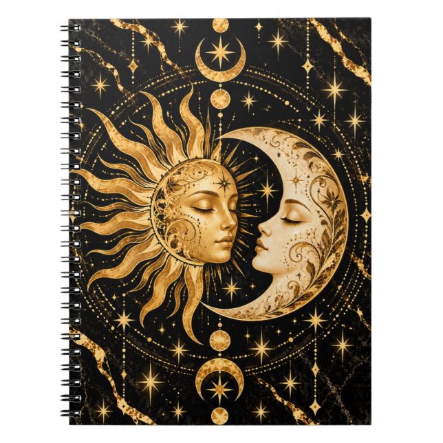 Cuaderno Sol y Luna Celestiales de Oro (Frente)