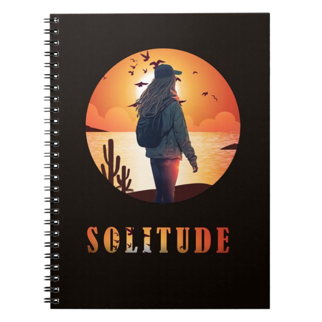 Cuaderno Soledad , Chica de pie con un respaldo de puesta d (Frente)
