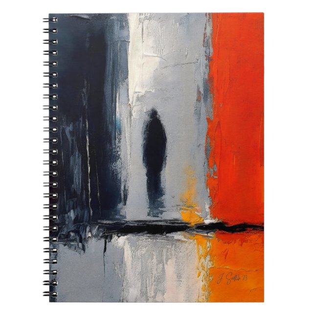 Cuaderno Soledad: Figura abstracta en silencio urbano (Frente)