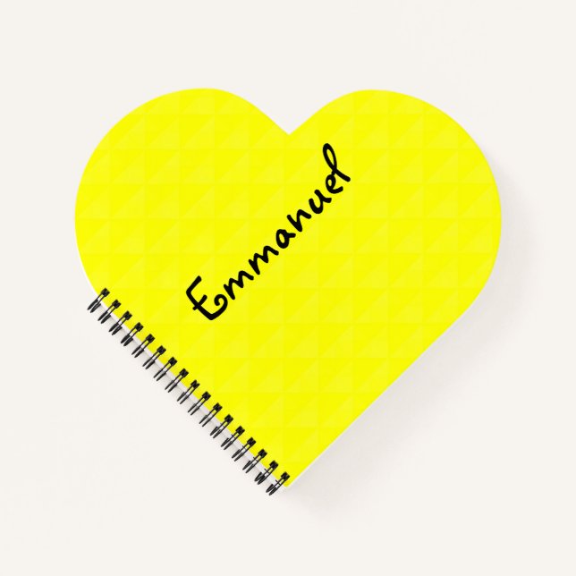 Cuaderno Sólido, limón, amarillo, liso (Anverso)