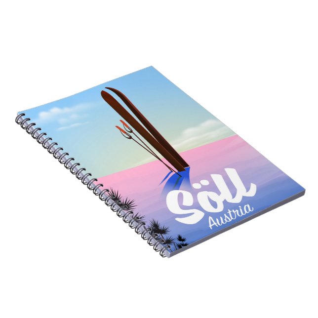 Cuaderno Söll, afiche de viaje para esquiar en Austria (Lado Derecho)